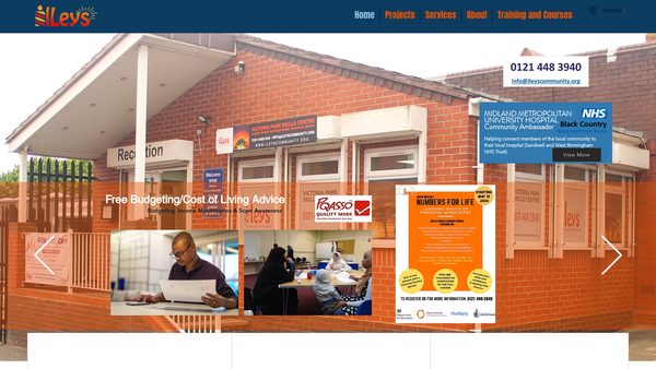 Screenshot of the Ileys Community Association website