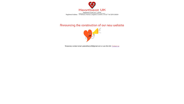 Screenshot of the Heartbeat UK website