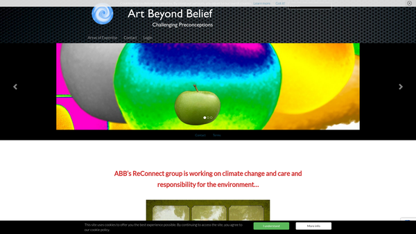 Screenshot of the Art Beyond Belief website
