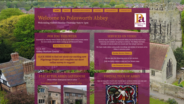 Screenshot of the Nunnery Gateway Trust website