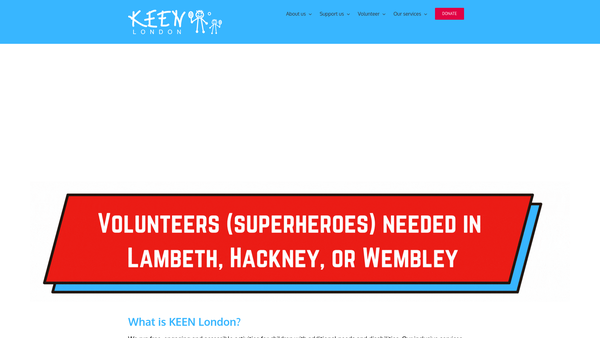 Screenshot of the Keen London website