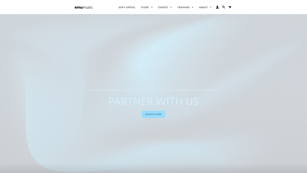 Screenshot of the Emu Music Ltd website