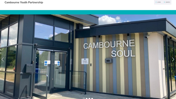 Screenshot of the Cambourne Youth Partnership website