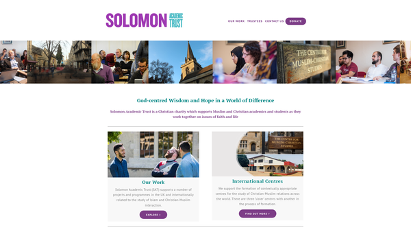 Screenshot of the Solomon Academic Trust website