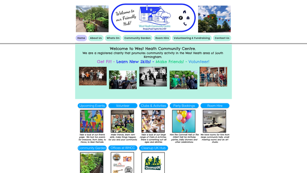 Screenshot of the West Heath Community Association website