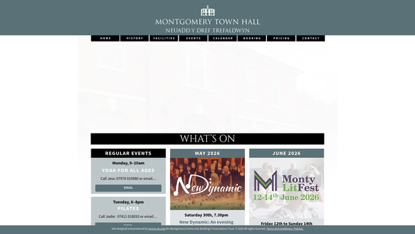 Screenshot of the Montgomery Community Buildings Preservation Trust website