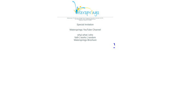 Screenshot of the Watersprings UK website