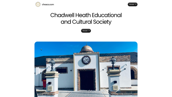 Screenshot of the Chadwell Heath Educational And Cultural Society website