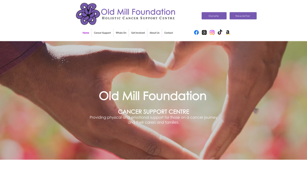 Screenshot of the The Old Mill Foundation website