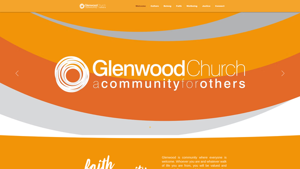 Screenshot of the Glenwood Church website