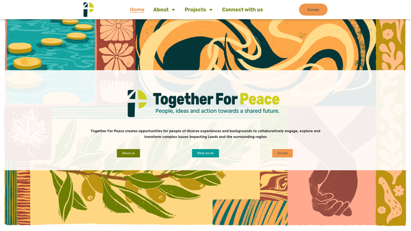 Screenshot of the Together For Peace website