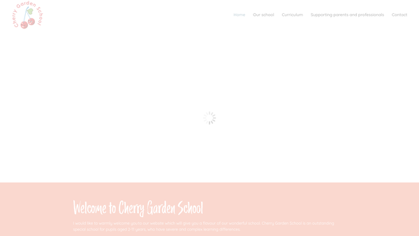 Screenshot of the Cherry Aide website