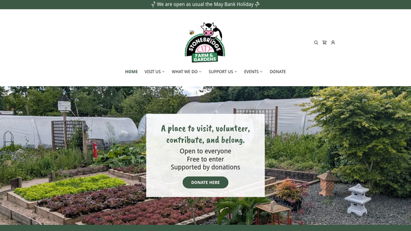 Screenshot of the The Stonebridge City Farm website