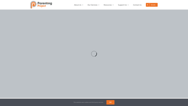 Screenshot of the The Parenting Project website
