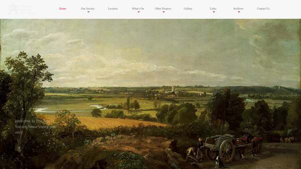Screenshot of the The Arts Society Stour Valley website