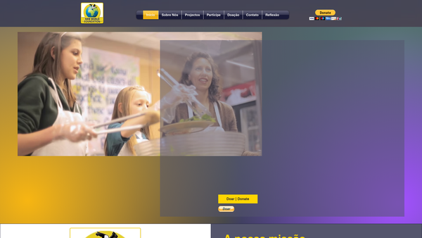Screenshot of the New World Foundation website