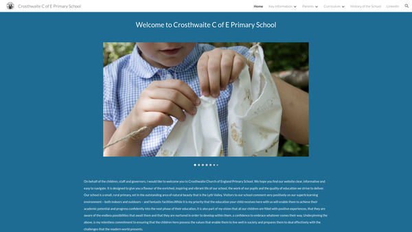 Screenshot of the Friends Of Crosthwaite School website