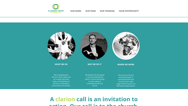 Screenshot of the Clarion Trust International website