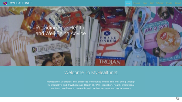 Screenshot of the Myhealthnet Limited website