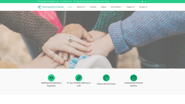 Screenshot of the Hamwattan Centre website