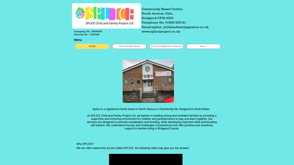 Screenshot of the Splice Child And Family Project Limited website
