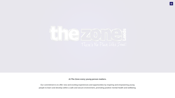 Screenshot of the The Zone (Leeds) website