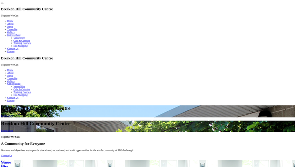 Screenshot of the Breckon Hill Community Enterprise website