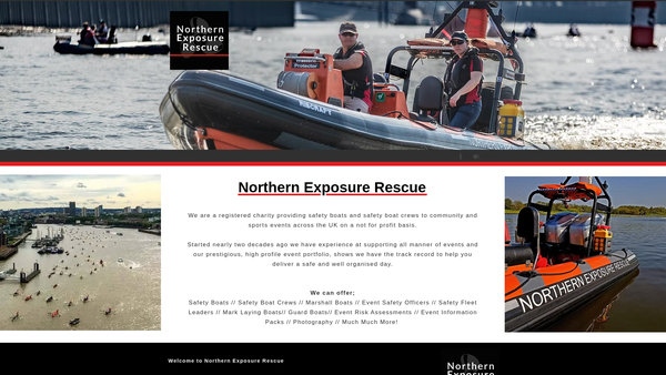 Screenshot of the Northern Exposure Rescue website