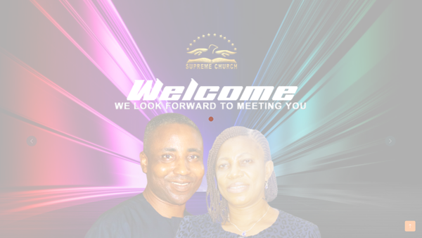 Screenshot of the Supreme Church website