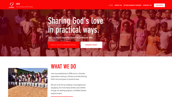 Screenshot of the Jireh Women website