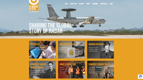 Screenshot of the Bawdsey Radar Trust website