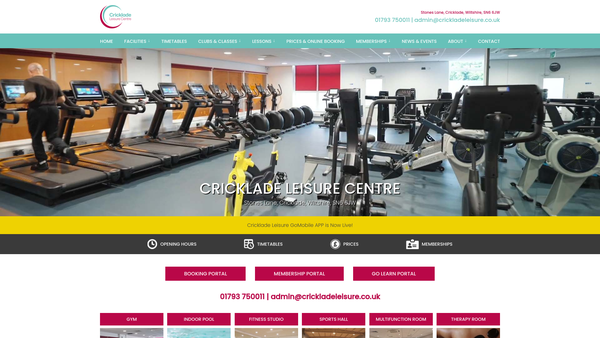 Screenshot of the Cricklade And District Community Association website