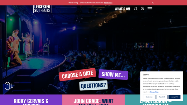 Screenshot of the Entertainment Heritage Trust website