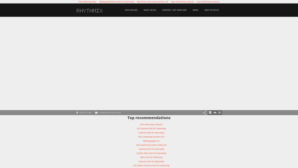 Screenshot of the Rhythmix website