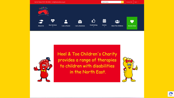 Screenshot of the Heel And Toe Ltd website