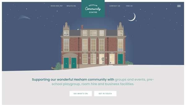 Screenshot of the Hexham And Tynedale Community Trust website
