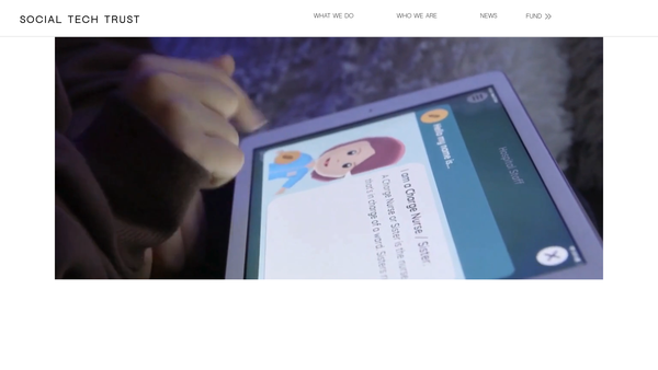 Screenshot of the Social Tech Trust website