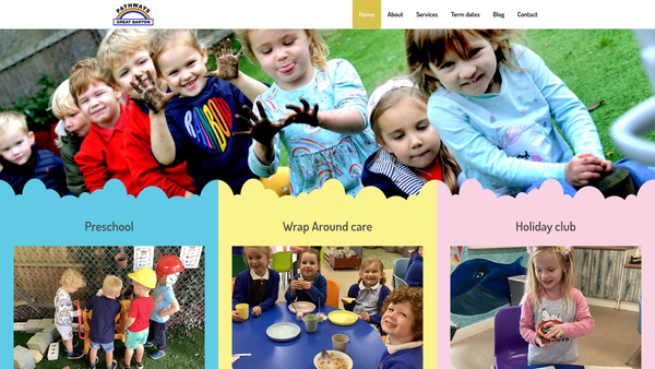 Screenshot of the Great Barton Pathways Ltd website