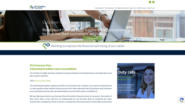 Screenshot of the The Fairbanking Foundation website