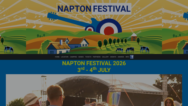 Screenshot of the Napton Music Festival Trust website