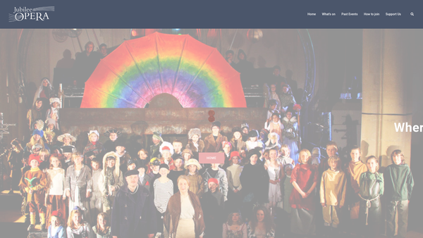 Screenshot of the Jubilee Opera Trust website
