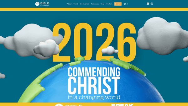 Screenshot of the Bible By The Beach website