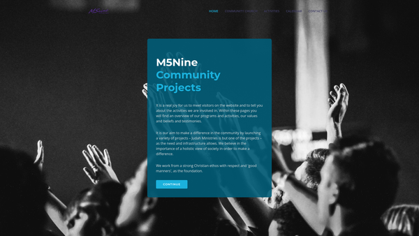 Screenshot of the M5nine Community Projects website