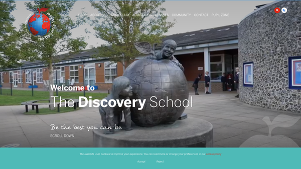 Screenshot of the Friends Of The Discovery School website