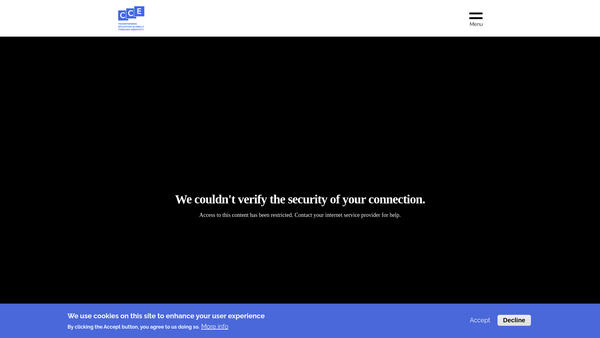 Screenshot of the Creativity Culture And Education website
