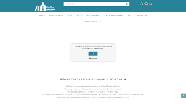 Screenshot of the St Olav Trust website