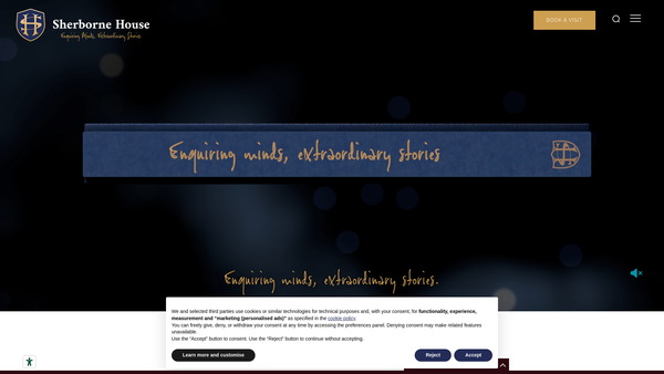 Screenshot of the Friends Of Sherborne House School Chandlers Ford website