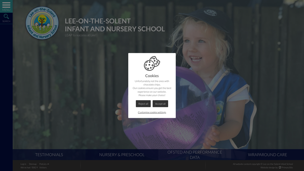 Screenshot of the Friends of Lee Infant & Nursery School website