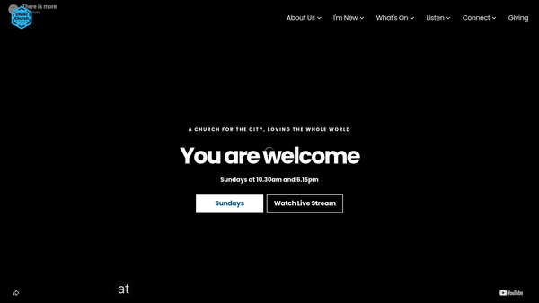 Screenshot of the Christ Church Liverpool website