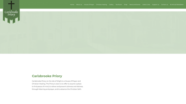 Screenshot of the Carisbrooke Priory Trust Company Limited website